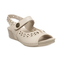 Muya 31130 Z Terra Casual Günlük Krem Kadın Sandalet Krem