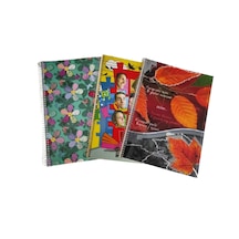 Defter 96 Yapraklı A4 Karton Sipiralli Defter Çizgil 3 Adeti