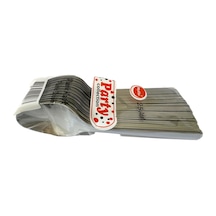 Plastik Gümüş Gri Renk Kaşık - Parti Davet Piknik Çorba Yemek Kaşığı - 18 Cm. - 25 Adetlik Paket