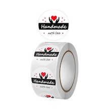 Mufunye Teşekkür Etiketleri, Yuvarlak 25mm, 500 Adet/rulo, Koli Paketleme İçin, Self-adhesive Sticker