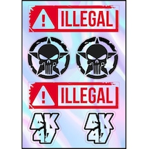 Motosiklet Hologram Çoklu Sticker 06 Diğer