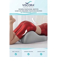 Üçgen Pozisyon Yastığı İlişki Ve Dinlenme Pozisyon Desteği 3d Ergonomik Visco Gri