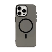 Apple İphone 15 Pro Kılıf Anka Pc Magneticsafe Sert Metal Kapak - Siyah