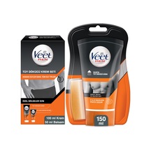 Veet Men Özel Bölgeler İçin Tüy Dökücü Krem 100 ml + Balsam 50 ML + Duşta Tüy Dökücü Krem 150 ML