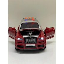 Scowetto Sürtmeli Sesli Işıklı Müzikli Lüks Makam Arabası 18 Cm Açılabilir Kapılar. Rolls Royce - Bordo