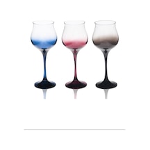 Ayaklı Amber Mavi Kırmızı Bardak Royaleks-sgm08388 124-Pembe