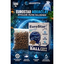 Eurostar Filtre Malzemesi - Aquaclay Biyolojik 500 Ml - Filtre Hediyeli - Çok Yüksek Bakteri Tutma Kapasitesi