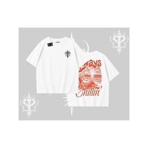 Tarzsokak Always Chillin Kedi Arka Baskılı Oversize Tshirt Beyaz