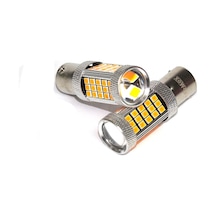 Premium Fx4045 Serisi Mercekli 66 Led Turuncu Çift Duy Sinyal Ampülü Süper Parlak İki Adet Premium Fx4045 Serisi Mercekli 66 Led Turuncu Çift Duy Sinyal Ampülü Süper Parlak İki Adet