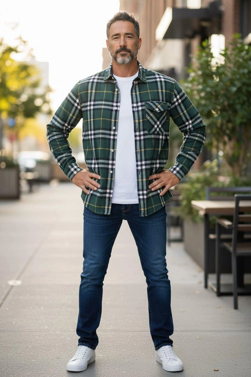 Kışlık Pamuklu Zümrüt Yeşil Uzun Kollu Cepli Erkek Oduncu Gömlek Slim Fit Yeşil Kışlık Pamuklu Zümrüt Yeşil Uzun Kollu Cepli Erkek Oduncu Gömlek Slim Fit Yeşil