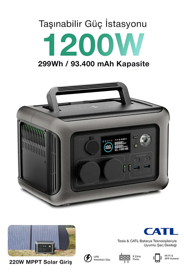 1200w Taşınabilir Güç Istasyonu Ve Güç Kaynağı
