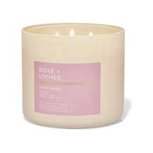 Bath & Body Works Rose & Lychee Büyük Mum 411 G Çok Renkli
