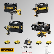 Dewalt DCH133NT + DCD805NT + DCF887NT + DCG409VSNTT 4 Adet 5 Amper Akü + Şarj Aleti Set