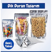 20 Adet 11x18 Şeffaf Metalize Kilitli Doypack Poşet Nem Ve Hava Geçirmez Gıda Ambalajı Belirtilmemiş