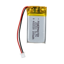 Powermaster 3.7 Volt 180 Mah Lityum Polimer Şarjlı Pil 4x15x30 Mm Akıllı Saat Kulaklık Pili