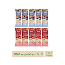 Vegan Meyve Pestili Çilek Elma Yaban Mersini Havuç 14gr X 10 Adet 84649576