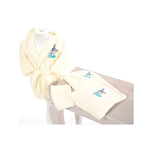 Yenidoğan Erkek Bebek Nakışlı Bugs Buny Lisanslı Bambu Krem Yenidoğan Erkek Bebek Nakışlı Bugs Buny Lisanslı Bambu Krem