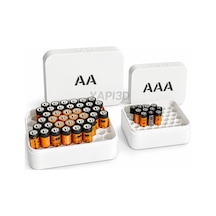 Yapı3d Aa Aaa Pil Saklama Kutusu İkili Set Pil Düzenleyici Organizer Şarjlı Ve Standart Piller