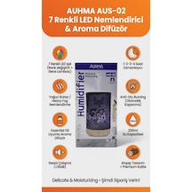 Auhma Humidifier Zaman Ayarlayıcılı 7 Farklı Led Işıklı Buharlı Hava Temizleyici Altın