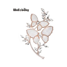 Wuli & Bebek Beyaz Kelebek Broş Kadınlar Için Unisex 3-color Güzel Kalmak White Beyaz