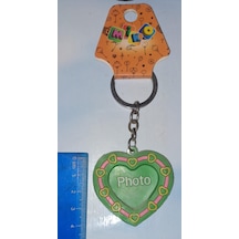 Küçük Plastik Kalp Anahtarlık Yeşil