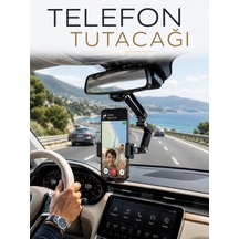 Araç İçi Dikiz Aynası Telefon Tutucu 360 Döner Ayarlanabilir Katlanabilir Diğer