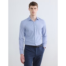 Lcw Busıness Lacivert Slim Fit Çizgili Erkek Gömlek