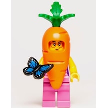Orjinal Lego Minifigür Carrot Suit Costume Lady With Butterfly Orjinal Lego Minifigür Carrot Suit Costume Lady With Butterfly