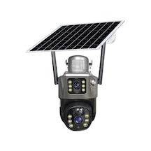 O-kam 3620 6mp Ip Çift Kameralı Ptz 4g Sim Kartlı Solar 128gb Sd