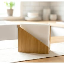 Amberhaus 2'li Set Doğal Bambu Üçgen Peçetelik - Modern Kesim Ahşap Masaüstü Peçete Standı Ve Sofra Düzenleyic Çok Renkli