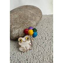Baykuş, Kedi, Kuş, At, Geyik, Kurbağa, Arı, Ördek, Filamingo, Yaka İğnesi, Kadın Broşları Kurbağa