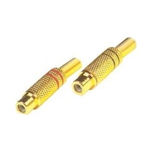 Swat F0005 Kırmızı Siyah Rca Dişi Tos Jak Fiş Metal