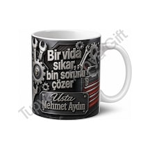 Tamirciye Hediye Kişiye Özel Baskılı Kupa Bardak Tamir Ustası Hediye Beyaz / Çok Renkli