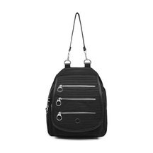 Smart Bags Krinkıl Siyah Kumaş Kadın Sırt Çantası SMB1169