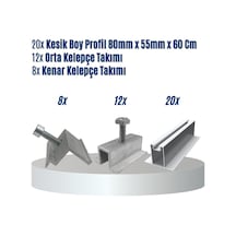 8 Panelli Trapez - Sandviç - Ahşap Çatı Üzeri Solar Montaj Seti