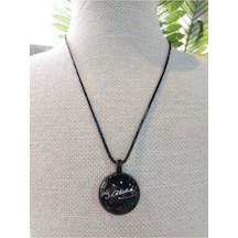 Unisex Siyah İpli Kemal Atatürk Imzalı Kolye Siyah - 64220914 Siyah