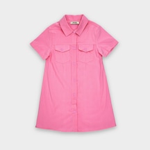 Kız Çocuk Cep Detaylı Gömlek Elbise 2411gb26004-4543 001 Kız Çocuk Cep Detaylı Gömlek Elbise 2411gb26004-4543 001