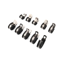 10 Adet Araba Kauçuk Yastık Boru Kelepçeleri Paslanmaz Çelik Kelepçeler, Boyut: 3/4 İnç 19mm