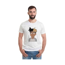 Anime Xxtentecion Baskılı Beyaz Erkek Tshirt