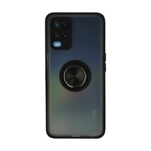 Oppo A54 4g Kılıf Montreal Yüzüklü Silikon Kapak - Siyah 0.2M-Çok Renkli