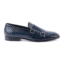 Tuna Hakiki Deri Lacivert Loafer Erkek Ayakkabı - K307 Lacivert