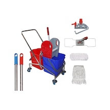 Volkan Plastik Çift Kovalı Plastik Presli Krom Taşıyıcılı Set