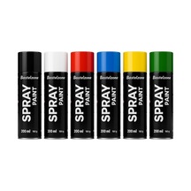 Südor Sprey Boya Seti 6 Renk 200ml Her Hızlı Kuru Grafiti Boyaları. Aerosol Sprey Olabilir. Temel Renkler Siyah Beyaz Mavi Yeşil Kırmızı Sarı. Ahşap, Taş, Duvar, Metal, Cam, Sıva, Seramik İçin Sprey Boyalar