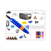 Xl-301C Hybrıd Blue Tattoo Pen - Kalıcı Makyaj Makinası Seti - Sw
