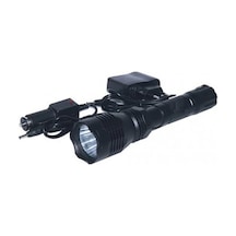 Alüminyum Şarjlı Zoom'lu El Feneri F6055 -Çok Renkli