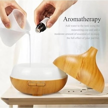 Ultrasonik Aroma Hava Nemlendirici Hava Difüzör Kokulu Uçucu Yağ Difüzör 500 Ml Kumandalı Led Işıklı