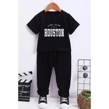 Uyguntarz Çocuk Houston Alt - Üst Eşofman Takımı Siyah