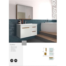 Evros Enjoy 80 Cm Banyo Dolabı Beyaz