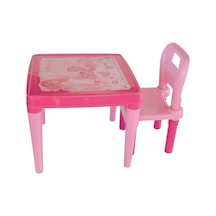 Hobby 2 Sandalyeli Oyun Ve Aktivite Masası - Pembe Çok Renkli