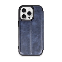 Apple iPhone Uyumlu 15 Pro Max Kılıf Flip Cover - Lacivert Bzsxx00 1